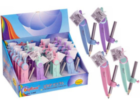 Циркуль з універс. тримачем і олів., 12 cм, пластик, асорті в дисплеї 9-605, БАРВІНОК