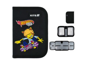 Пенал Kite 1 відділення, 2 відвороти, без наповнення HW25-622-2 Hot Wheels