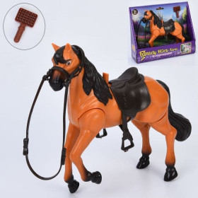 Конячка 3212A 18см,звук, рухливі ноги та хвіст (механіч), гребінець, бат(табл), в кор 23*19*7см