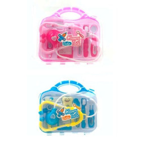 Набор врача 7784 A-B стетоскоп, набор стоматолога, мед.инструменты, чемодан 21*20*5см