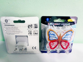 Нічник "Метелики", модель 806, 8×6,5 см, без вимикача (144 шт.)