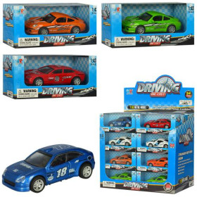 Машинка XY095 (96шт) металл,инер-я,1:43,10см, в кор-ке, 24шт(микс видов) в дисплее