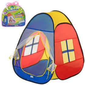 Палатка M 1423 (24шт) пирамида,86-77-74см,1вход-сетка,зам-липуч+завяз,2окна-сетки