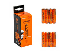 Батарейка Videx R 3 / AAA 4pcs SHRINK (40шт)