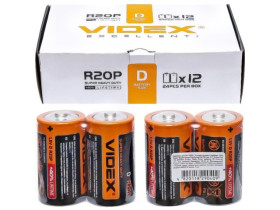 Батарейка Videx R-20 (24шт)
