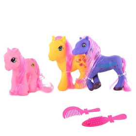 Лошадка 2005 (240шт) 3 шт, в кульке, 16-12-9см