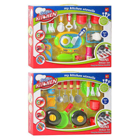 Посуда WD-G 11-12 (12шт) сковородка, чашки, тарелки, продукты, в кор-ке