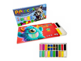 Пластилін Hipe TM 20 (16+4) кольорів. 400г (12/48) 832485