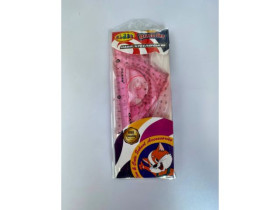 Набір геометричний 20см CLASS 9024-12 РОЖЕВА пластик (30/480)