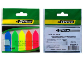 Розділювачі 4Office 4-426 неон Стріла 5кол*20арк, 12х44мм (50/100)