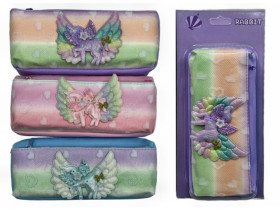 Пенал 6879 косметичка 2змійки Єдиноріг-крила (36шт)