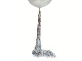 Хвіст прямий для куль, срібло, 1 м