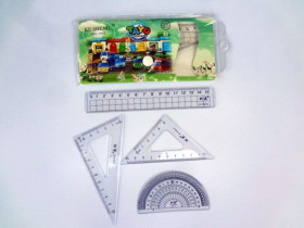 Н-р лінійок 15см 4шт И-1885 Машини в конверті (40шт)