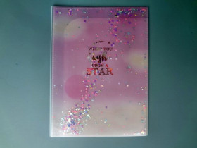 Папка A4 для документів "Сипучі блискітки" 5772, 6 кишень