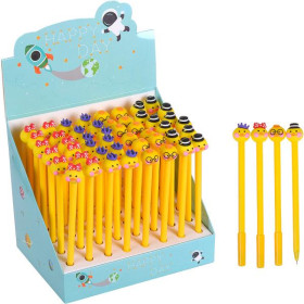 Ручка гелева синя 6034 Каченята (48шт)