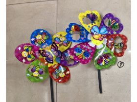 Вітрячок V2103 (240шт) Квітка 5 кольорів 35 см