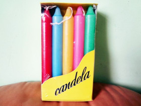 Свічка кольорова,Біла мала (16шт)