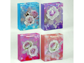 Сумка подарункова 26*32*10см 49710 квіти  (12шт)