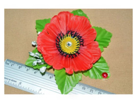 Лапка-зажим для волосся 01-10 мак (12шт)