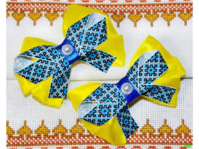 Лапка-зажим для волосся 01-13 бантик укр (12шт)