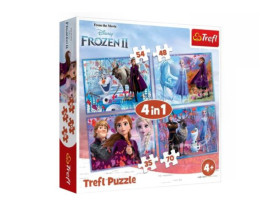 Пазли 34323 (4в1) Надзвичайна подорож / Дісней Крижане серце 2 / Trefl
