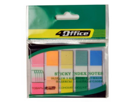 Розділювачі 4Office 4-427 12х45мм, 5кол. по 20арк (50шт)