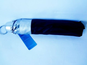 Парасолька напівавтомат 901 чорна 10 спиць діаметр 118см "Toprain"