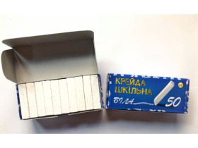 Крейда біла 50шт (30шт) Тетрада 12538