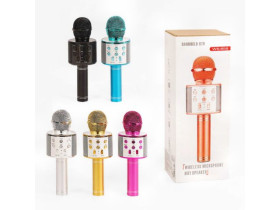 Бездротовий мікрофон С 48340 (50) 5 кольорів, караоке, bluetooth, USB, колонка