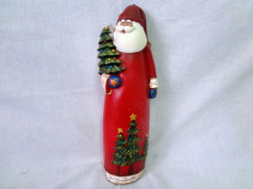 710265 Свеча "Санта Клаус с ёлочкой" 30см