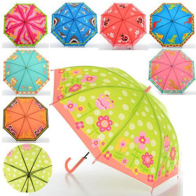 Зонтик детский MK 0521 (60шт) клеенка,8видов