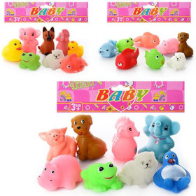 Пищалка 003 (200шт) животные, микс видов, 8шт в шарике, 18-17-4см