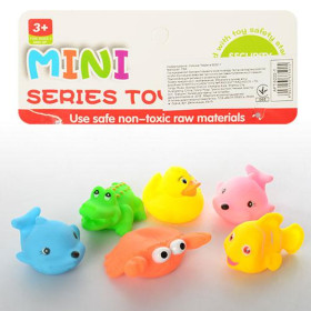 Пищалка 6222-1/133 С6-7 (288шт) животные, 6шт в шарике, 16,5-20-3,5см