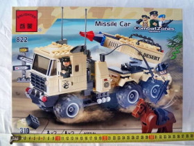 Конструктор BRICK 822 (22шт) машина с ракетой