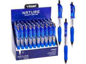 Ручка Vinson Nature 200 синя, автоматична (50/1500)
