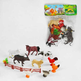 Набір тварин TK - 1521 (72) 9 фігурок, у пакеті