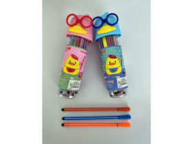 Фломастери 24кол.902-24 Каченя в окулярах (25/100) в баночці