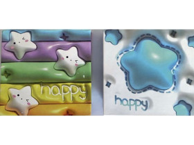 Блокнот ВТ-050 «Зірочки 3D», 70 арк., 8×8 см, 4 види (24×12)