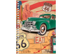 Блокнот А6, клітинка, пружина, крафт, 60 арк., Школярик, 6027К (8/160)