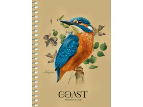 Блокнот А6, клітинка, пружина, крафт, 60 арк., Школярик, 6086К (8/160)