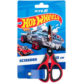 Ножницы детские Kite-148 из резин. вставками, рис. на лезвиях, HW25-148 13см Hot Wheels