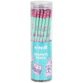 Карандаш графитный Kite с резинкой, трехгранный Feel Good K25-046-2 (36шт)