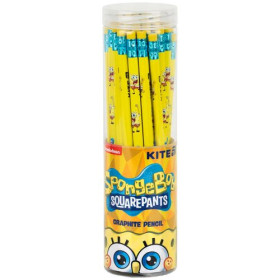 Карандаш графитный Kite с резинкой, трехгранный Sponge Bob SB25-046 (36шт)