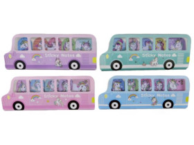 Стікер-закладка 5шт 17арк. 10-002 "Автобус-Єдинороги" (60шт)