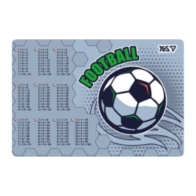 Підкладка пластикова для столу  Yes "Football" табл. множення (10шт) 492377