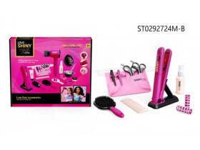Набір перукаря 626031, ножиці, гребінець, бігуді,сумка,плойка-муз.,світло,бат.,кор.