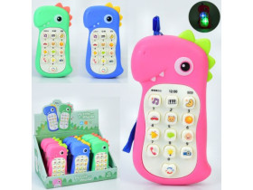Телефон мобільний 999-4 динозавр,зв.тварин,муз.(англ.),світло,бат.,12шт.в диспл.,26,5-15см