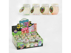 Лизун 57858 прозорий з квітами (12шт)