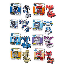 Трансформер 238 (60шт) TBT, робот+транспорт, 11см, 8видов(1в-полиция) в кор-ке, 16-17,5-8,5см