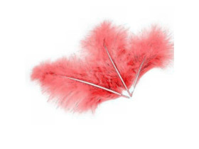 Пір'я для повітряних куль та декору, рожеве, 10 г (≈100 шт.)